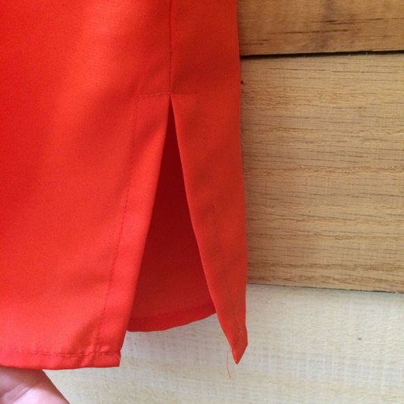 Vintage Orange Top with Cute Button Detail, sz 12 - Picture 3 of 5